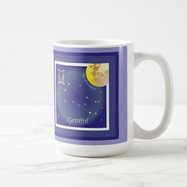 Gemini May 21 to June 21 Tasse Kaffemugg (Höger)