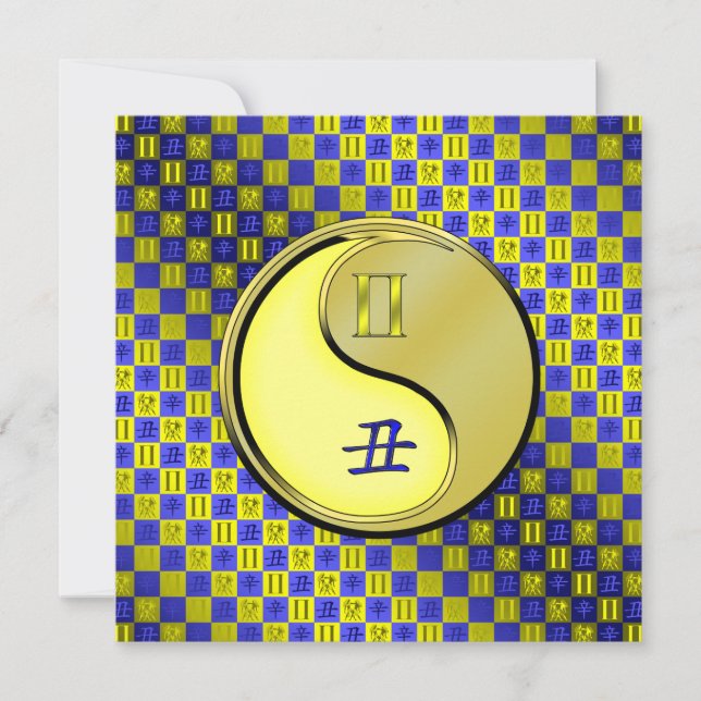 Gemini & Metall Ox Kort (Framsida)