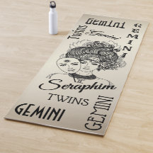 Gemini Mfrågade Dam Zodiac Guld Personal Yoga Mat