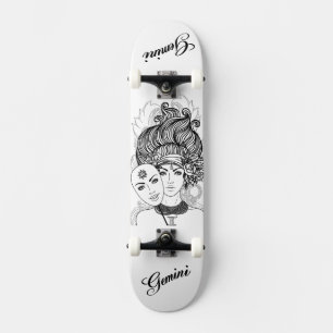 Gemini Mfrågade Dam Zodiac Mini Skateboard Bräda 18,5 Cm