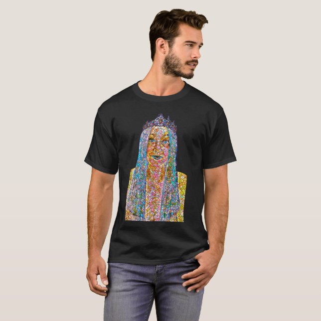 Gemini Mosaic Queen T Shirt (Hel framsida)