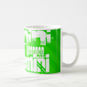 Gemini; Neongröntrandar Kaffemugg