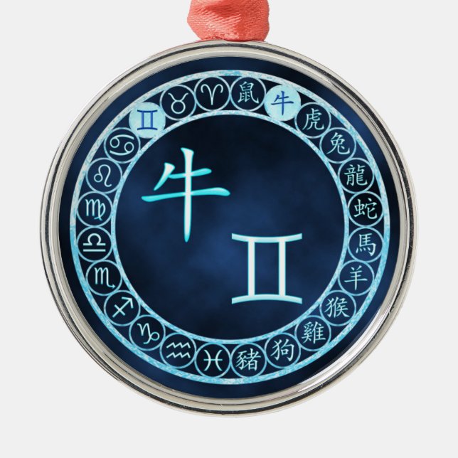 Gemini/Ox Julgransprydnad Metall (Framsidan)