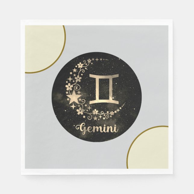 Gemini Party Napkins Pappersservett (Framsidan)