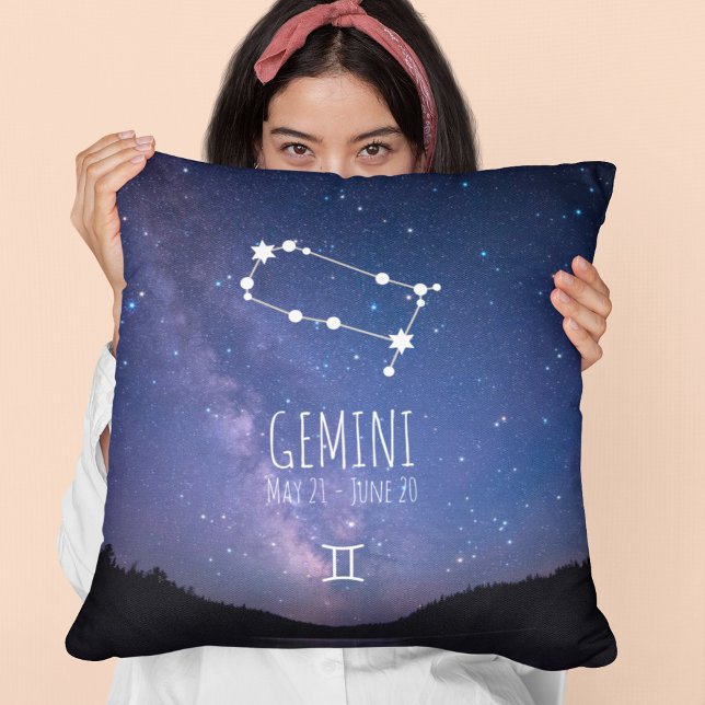 Gemini | Personalized Zodiac Constellation Kudde (Skapare uppladdad)