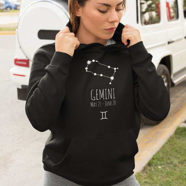 Gemini | Personlig Zodiac Constellation Hoodie T Shirt (Skapare uppladdad)