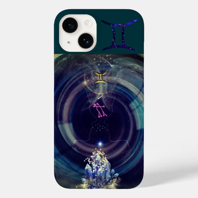 Gemini Phone Case, blue (Baksida)