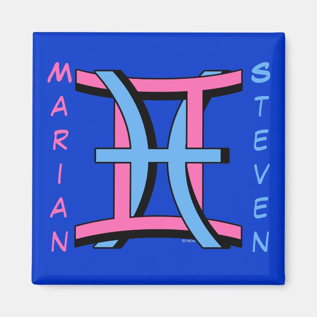 Gemini & Pisces PkBl Magnet (Framsidan)