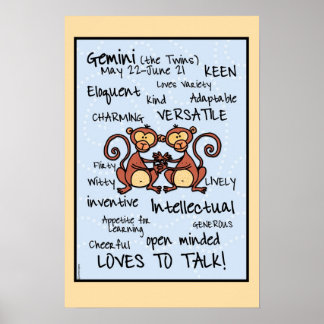 Gemini-poster av radmoln poster