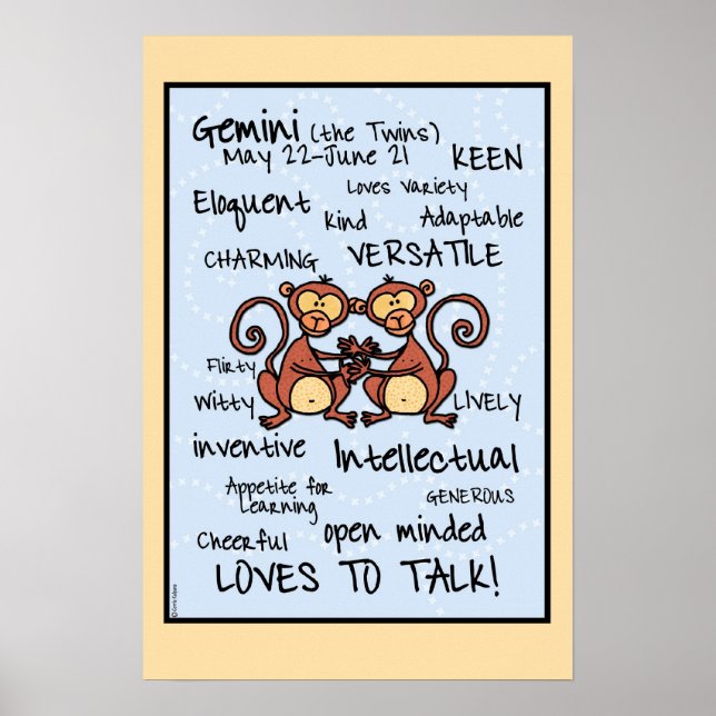 Gemini-poster av radmoln poster (Framsidan)