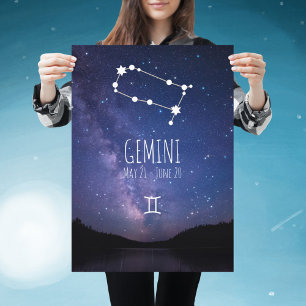 Gemini Poster av zodiakkonstellation av Personli