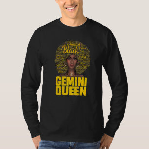 Gemini Queen Black Woman Afro Natural Hair African T Shirt