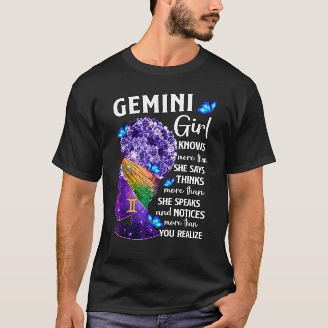 Gemini Queen Sweet as Candy Birthday for Black Wo T Shirt (Framsida)