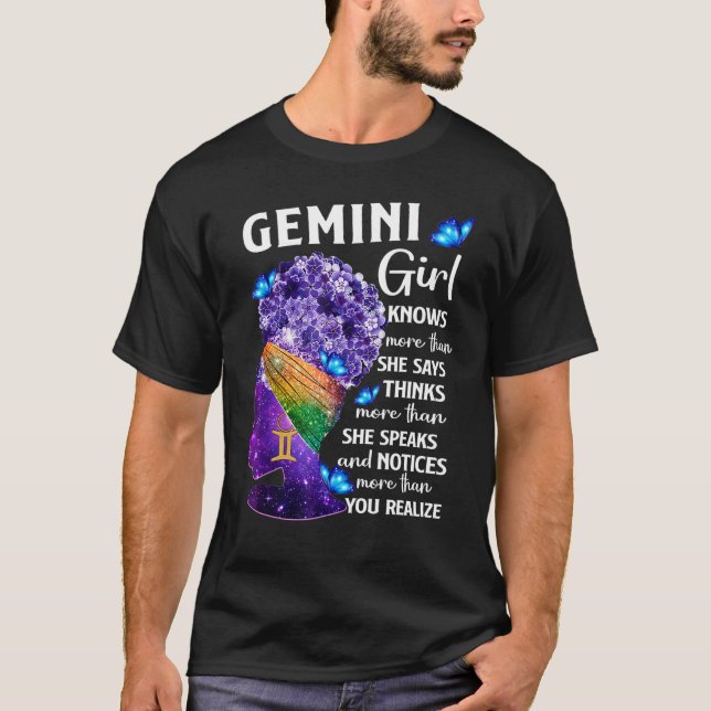 Gemini Queen Sweet as Candy Birthday for Black Wo T Shirt (Framsida)