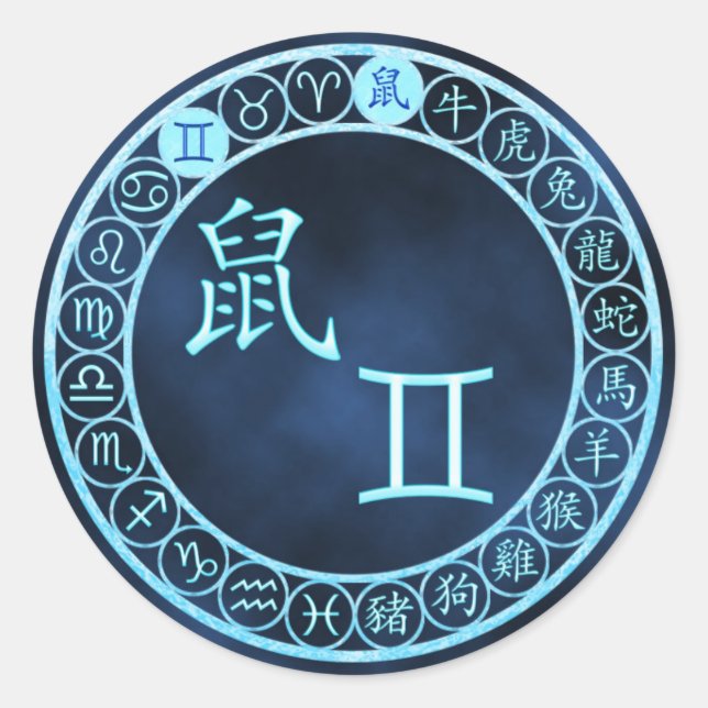 Gemini/Råtta Runt Klistermärke (Framsida)