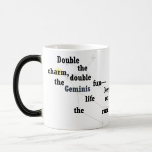 Gemini-Roligt och inspirerande design för daglig A Magisk Mugg