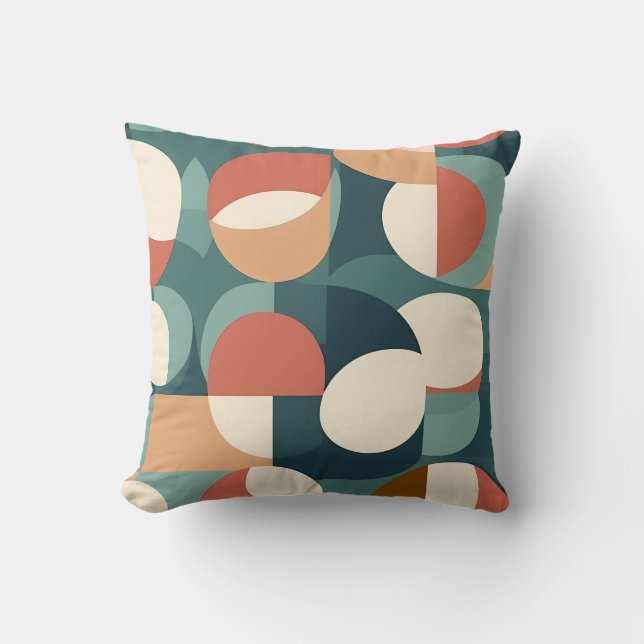 Gemini said Retro Geometric Semicircle Pillow Kudde (Framsida)
