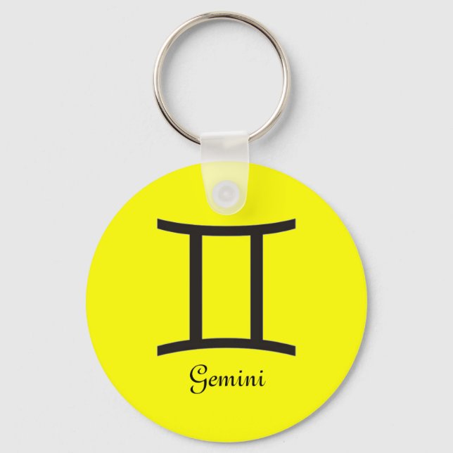 Gemini Sign Nyckelring (Framsida)
