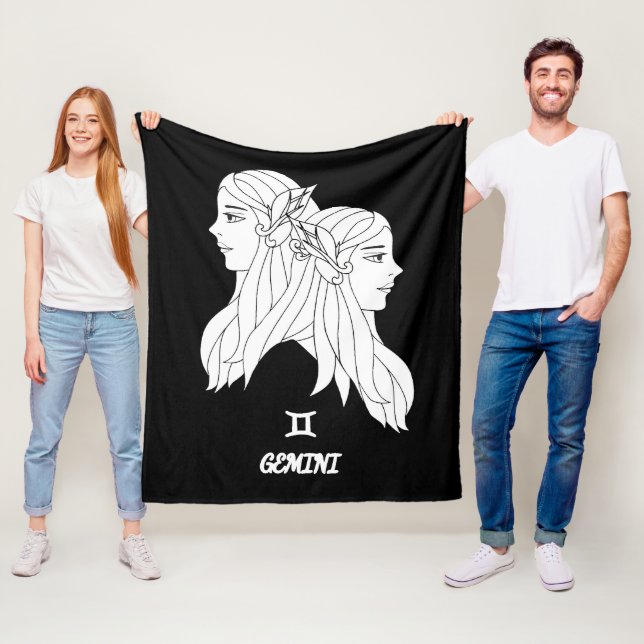 Gemini Silhouette Fleece Blanket (På plats)