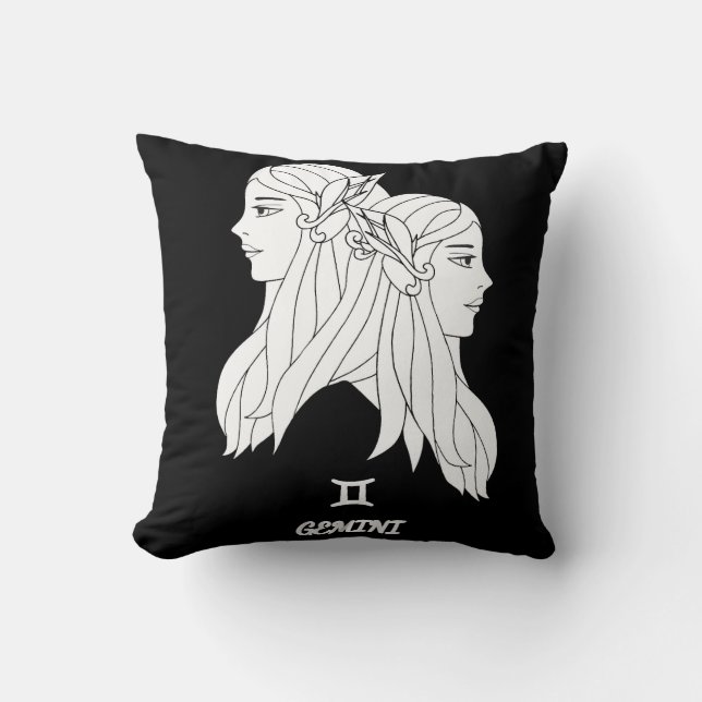 Gemini Silhouette Reversibel Kuddthrow Kudde (Framsida)