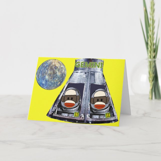 Gemini Sock Monkeys Kort (Framsida)