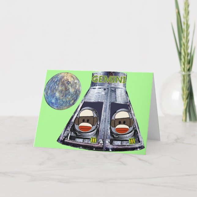 Gemini Sock Monkeys Kort (Framsida)