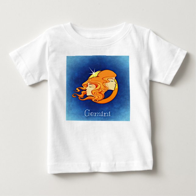 Gemini som är tvilling- tee shirt (Framsida)