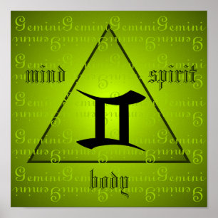 Gemini som den Holistic triangeln varar besvärad, Poster