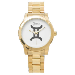 Gemini Stjärntecken. Damklockor. Armbandsur