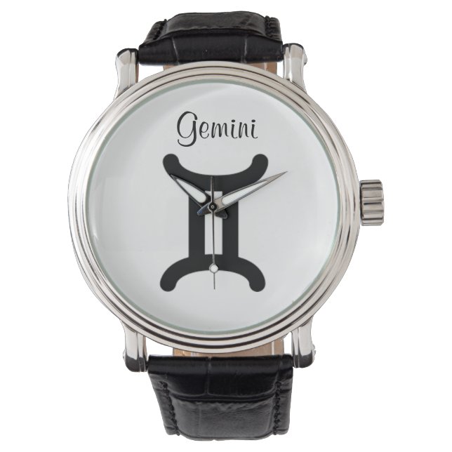 Gemini Stjärntecken Damklockor. Armbandsur (Framsida)