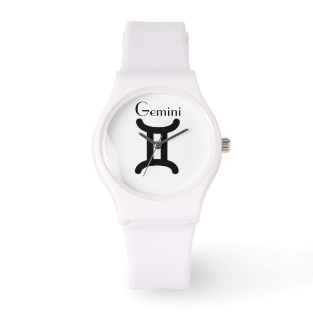 Gemini Stjärntecken. Damklockor. Armbandsur (Framsida)