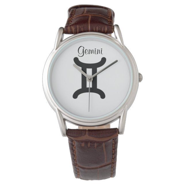 Gemini Stjärntecken Herrklockor. Armbandsur (Framsida)