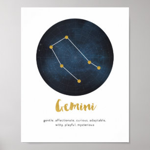Gemini-stjärntecken Poster