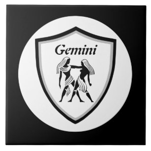 Gemini-symbol kakelplatta