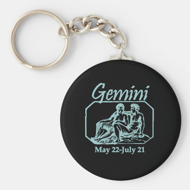Gemini Teal Nyckelring (Framsidan)