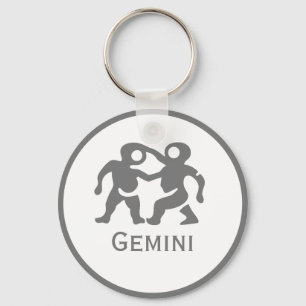 Gemini-tecken för Zodiac Design Nyckelring