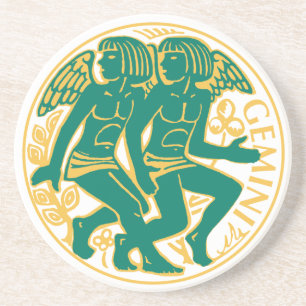 Gemini-tecken på Zodiac på en Underlägg