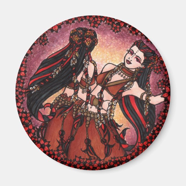 Gemini Tribal Belly Dancers Magnet (Framsidan)