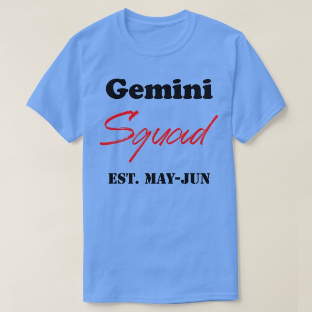 Gemini-trupp T Shirt (Design framsida)