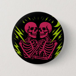 Gemini: Tvilling-skelett Punk Knapp