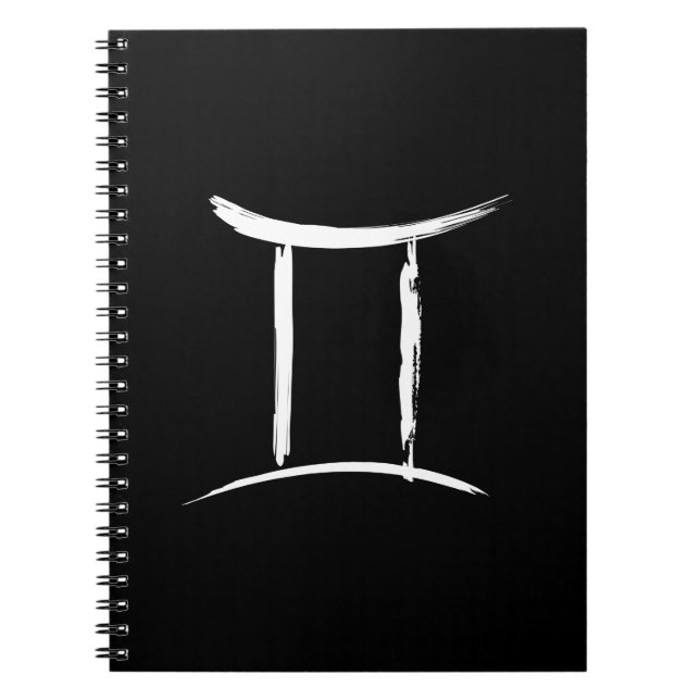 GEMINI Tvillingarna Stjärntecken Vår Astrologi Anteckningsbok (Framsidan)