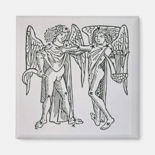 Gemini (twillingar) en illustration från 'Poetien Magnet