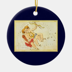 Gemini Twillingar Vintage Constellation Uranias Sp Julgransprydnad Keramik
