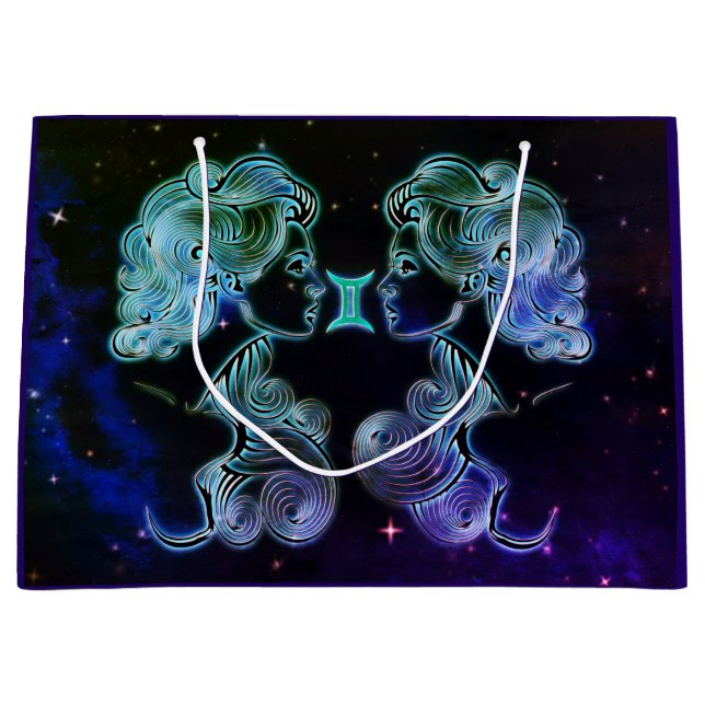 gemini, twillingar, zodiac-presentsäck (Framsidan)