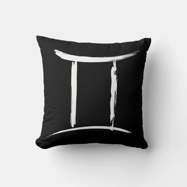 GEMINI, Twillingarna Astrologiskylt, maj måndag Kudde (Framsida)