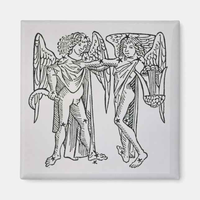 Gemini (Twillingarna) en illustration från Poeti Magnet (Framsidan)