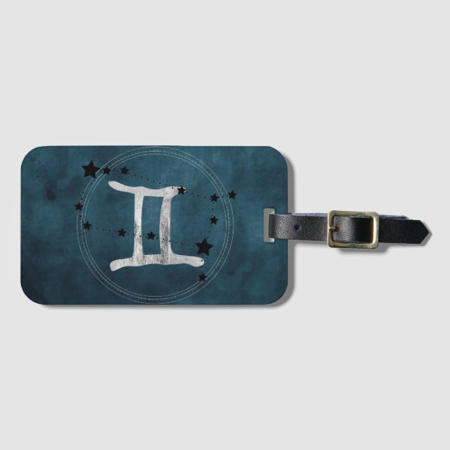 Gemini, Twillingarna zodiac-stjärnor Bagagebricka (Framsida horisontal)