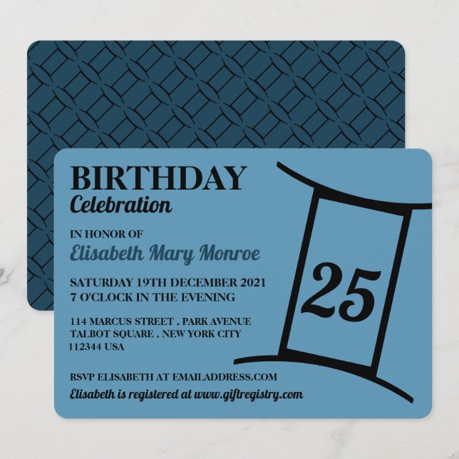 Gemini, Twillingarna, Zodiac-Stjärntecknet, födels Inbjudningar (Fram/baksida)