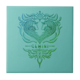 Gemini Twillingars Emblem Kakelplatta