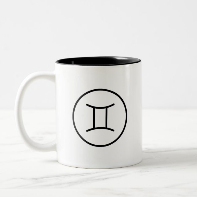 Gemini Twillingars Horoscope Zodiac Sign Mugg (Vänster)